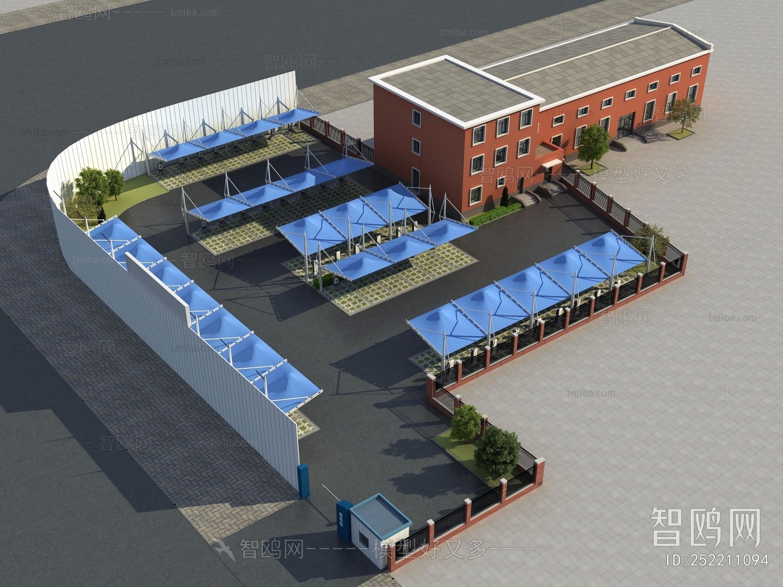 Modern Outdoor Parking Lot