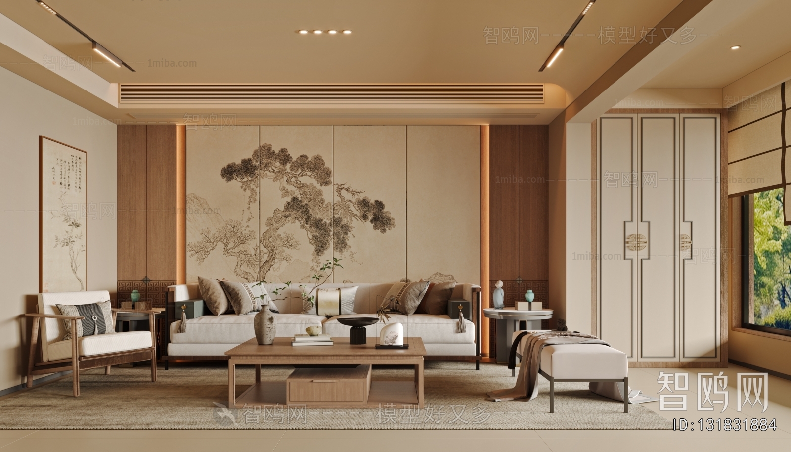 New Chinese Style A Living Room