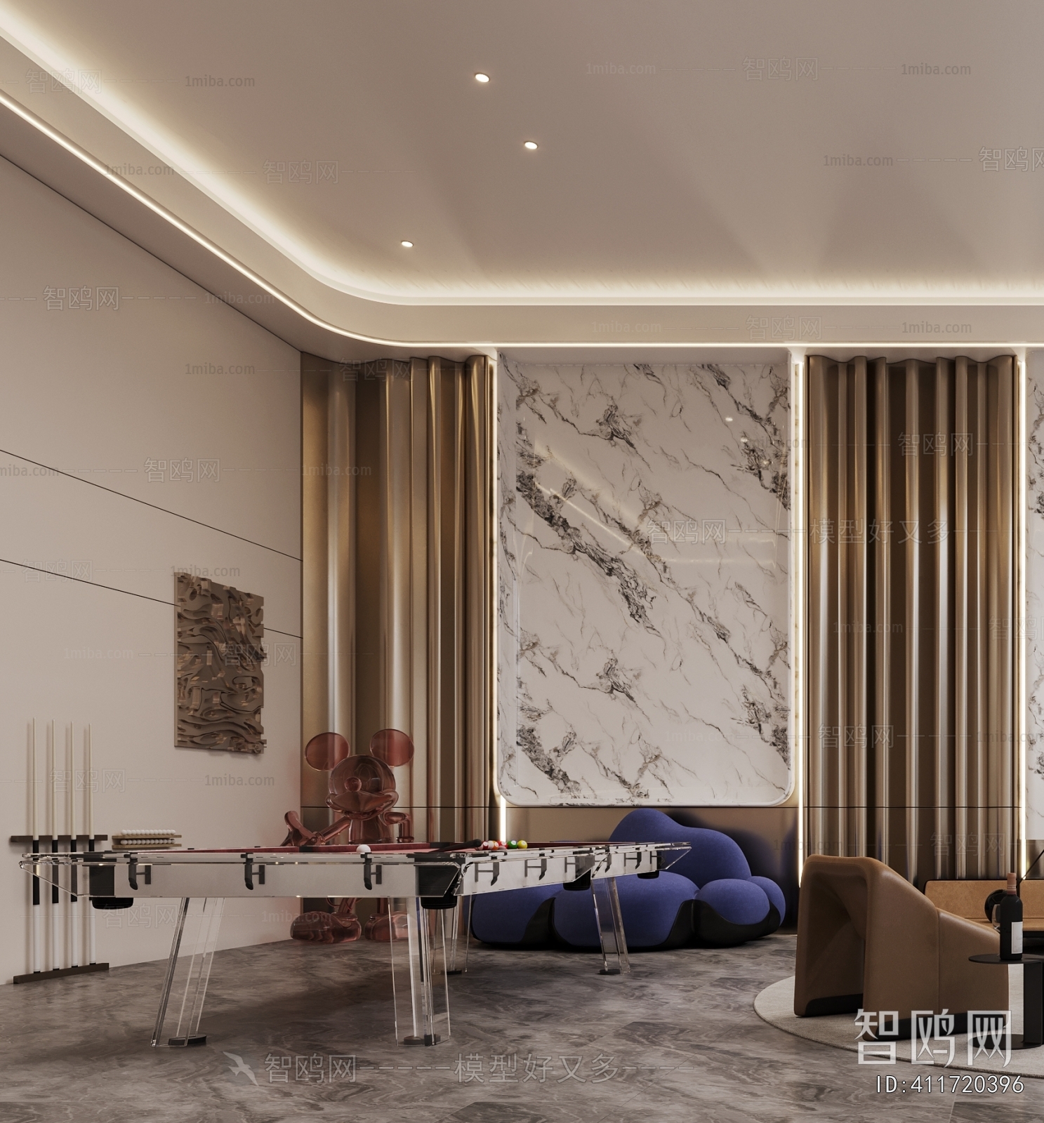 Modern Billiards Room