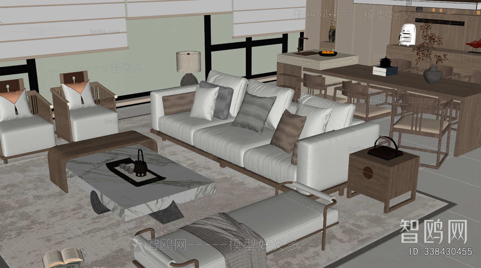 New Chinese Style A Living Room