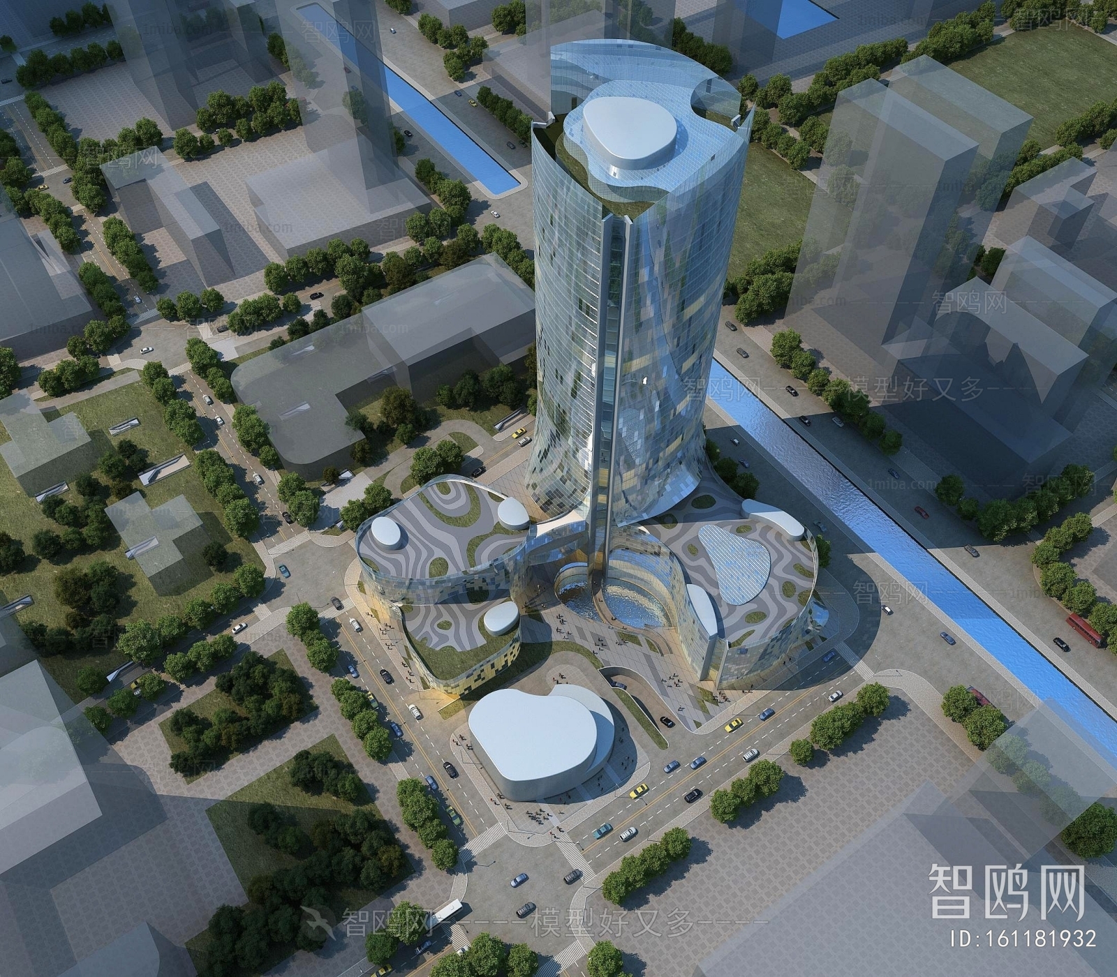 Modern Architectural Bird's-eye View Planning