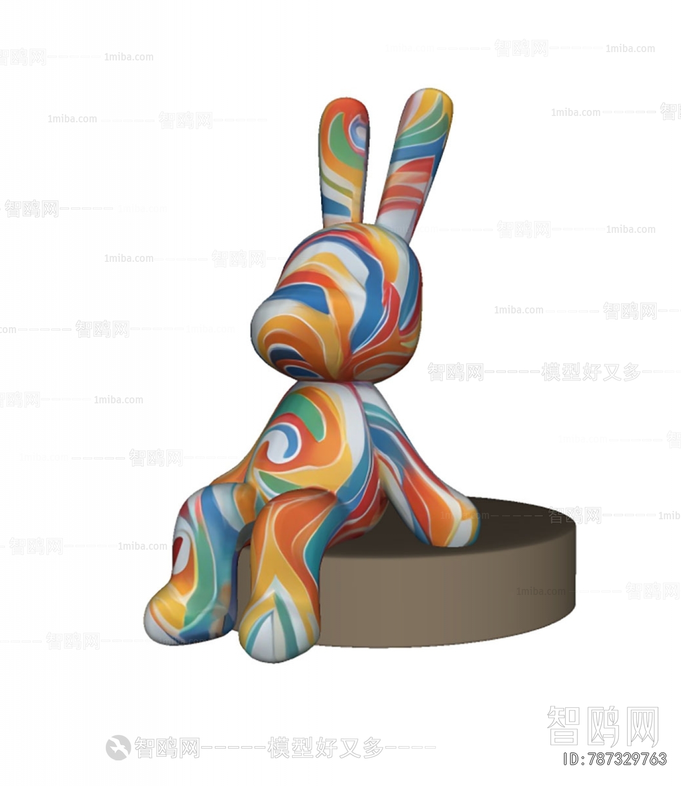 现代网红兔子雕塑
