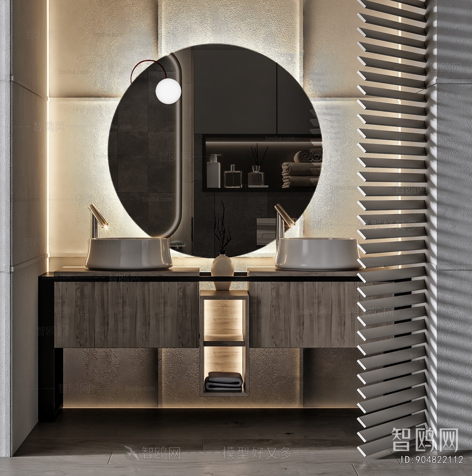 New Chinese Style Bathroom Cabinet