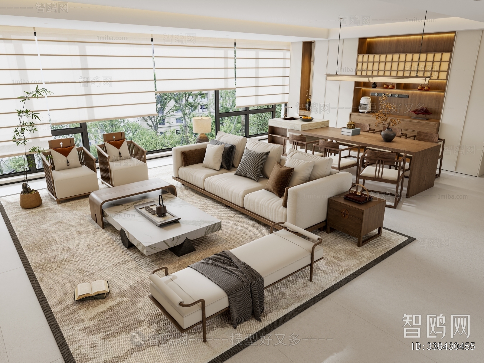 New Chinese Style A Living Room