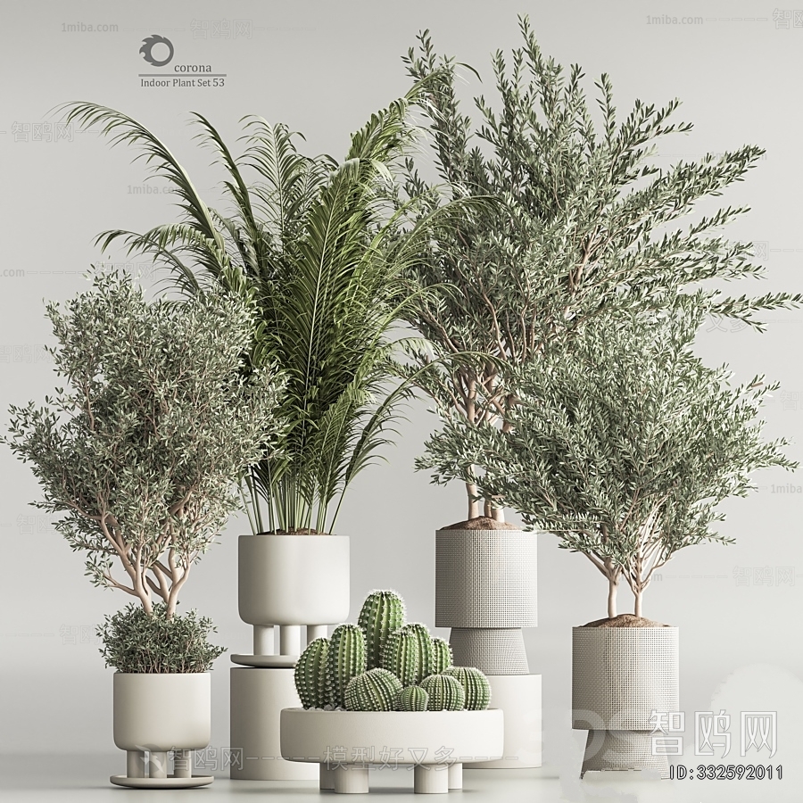 Modern Ground Green Plant Potted Plants