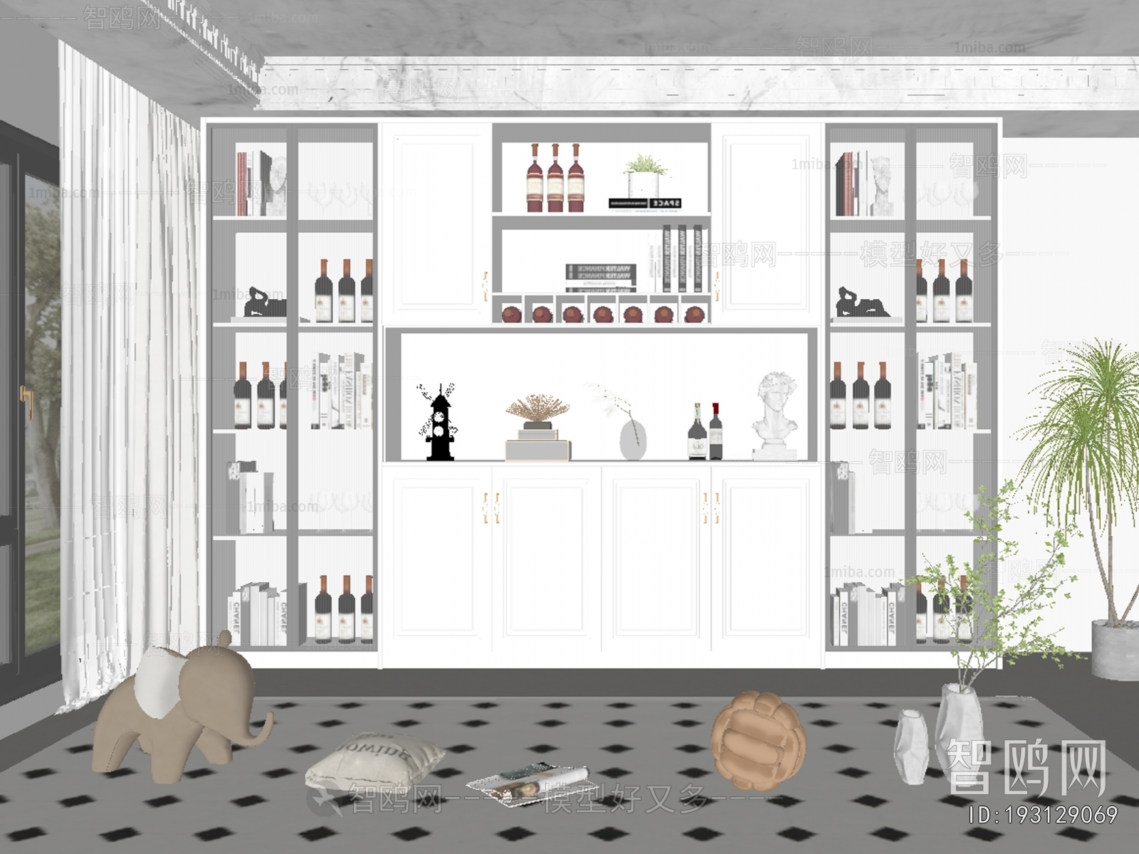 French Style Wine Cabinet