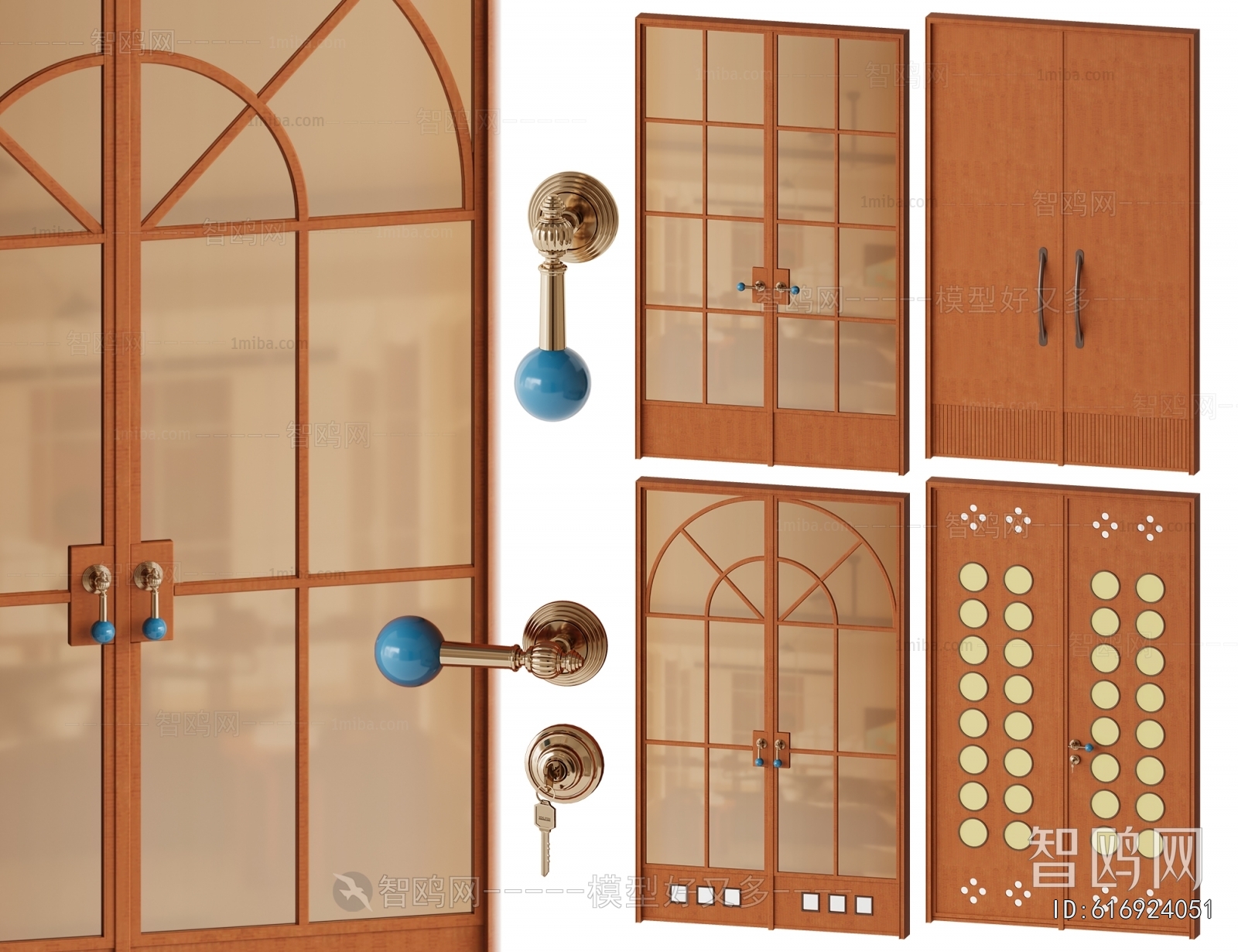 Retro Style Double Door