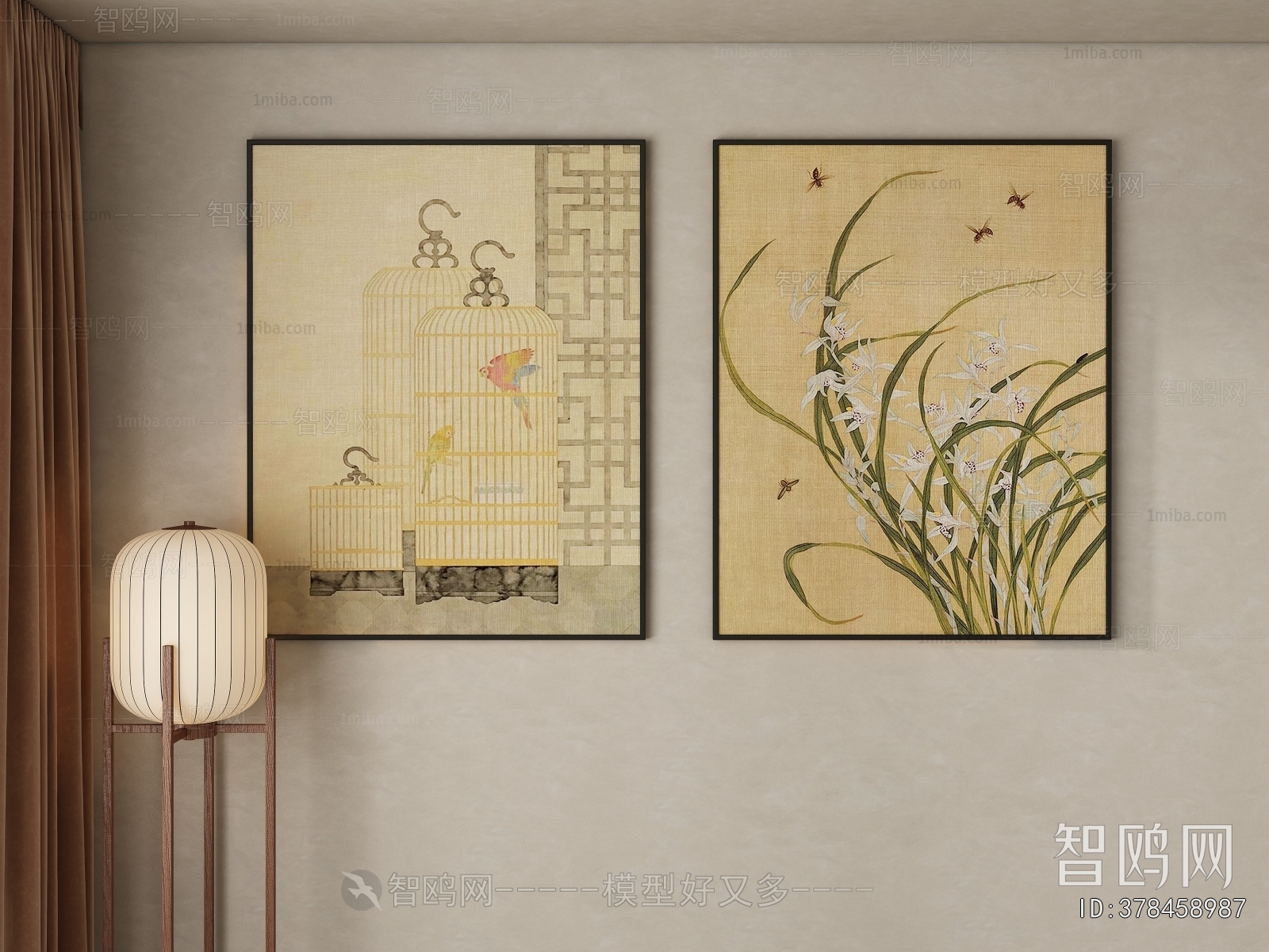 新中式宋式风装饰挂画组合