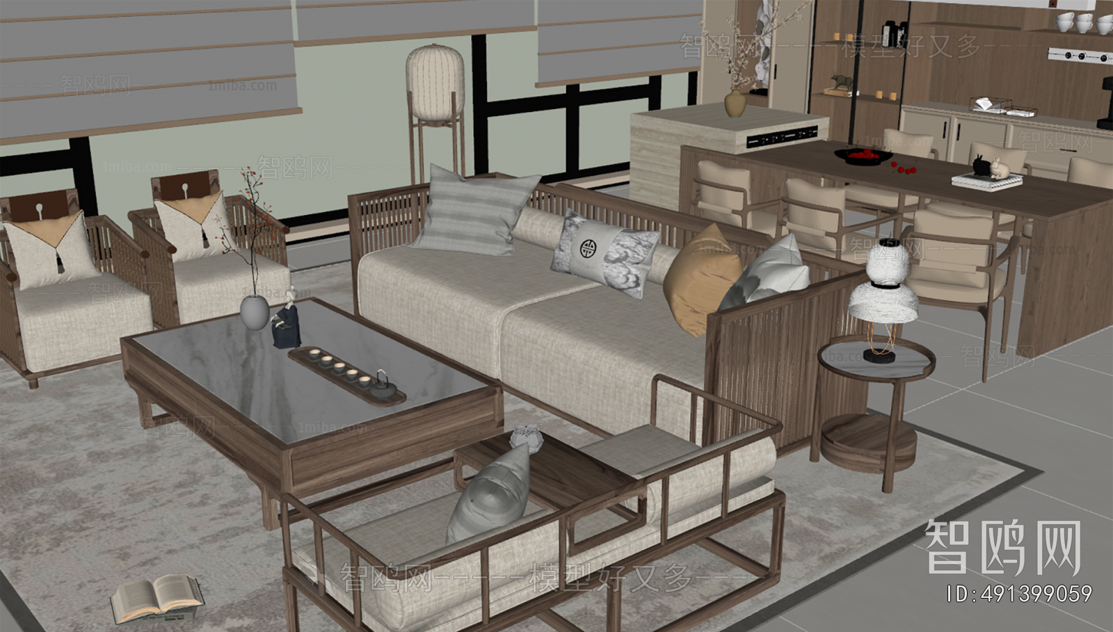 New Chinese Style A Living Room