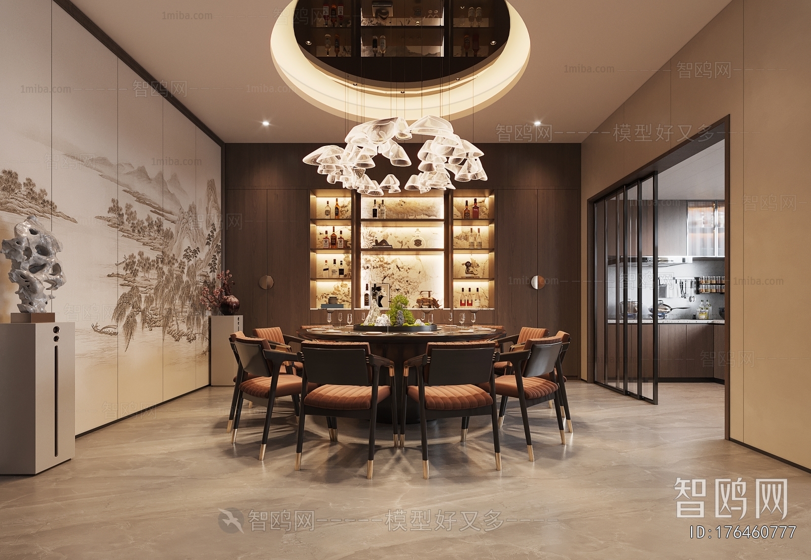 New Chinese Style Dining Room