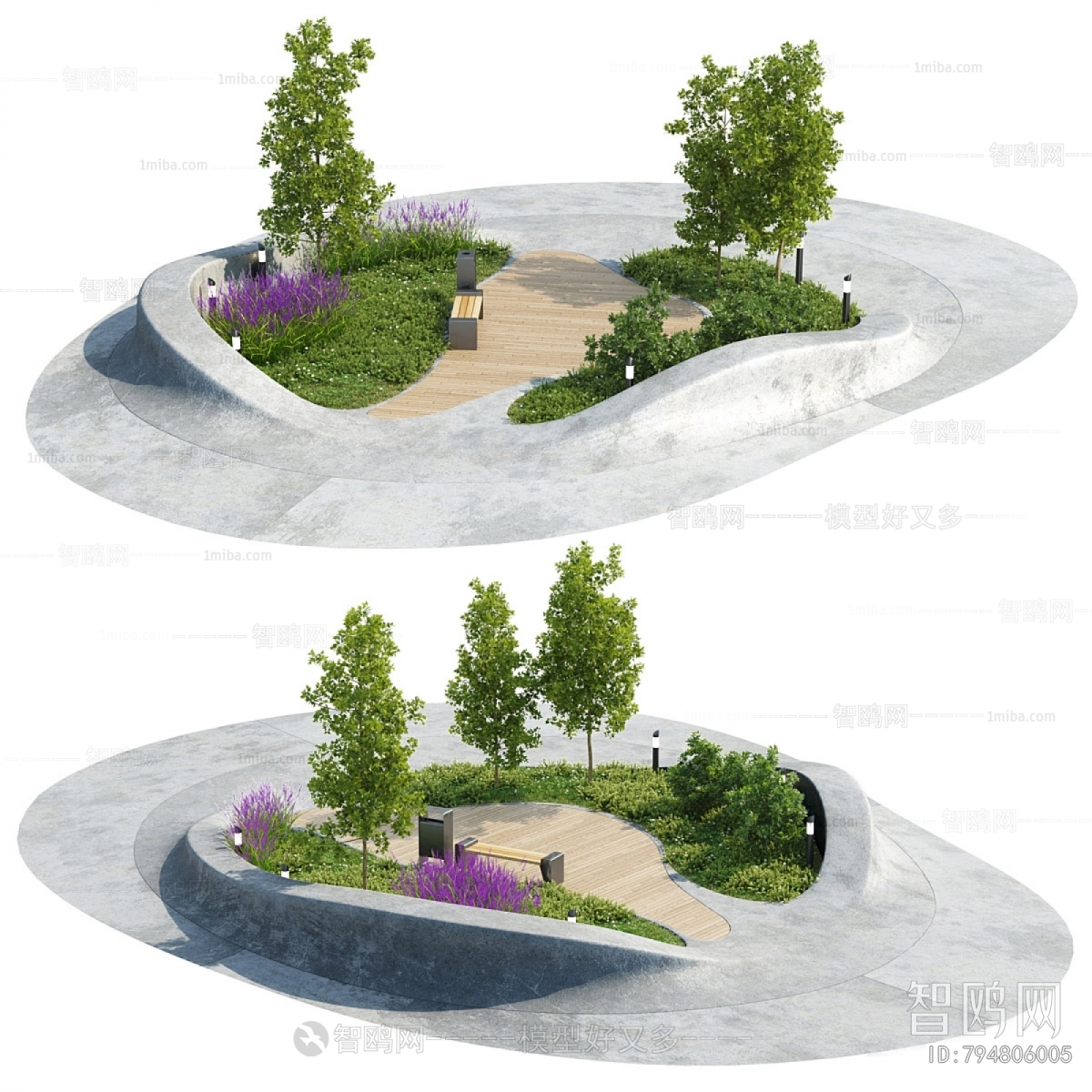 Modern Park Landscape