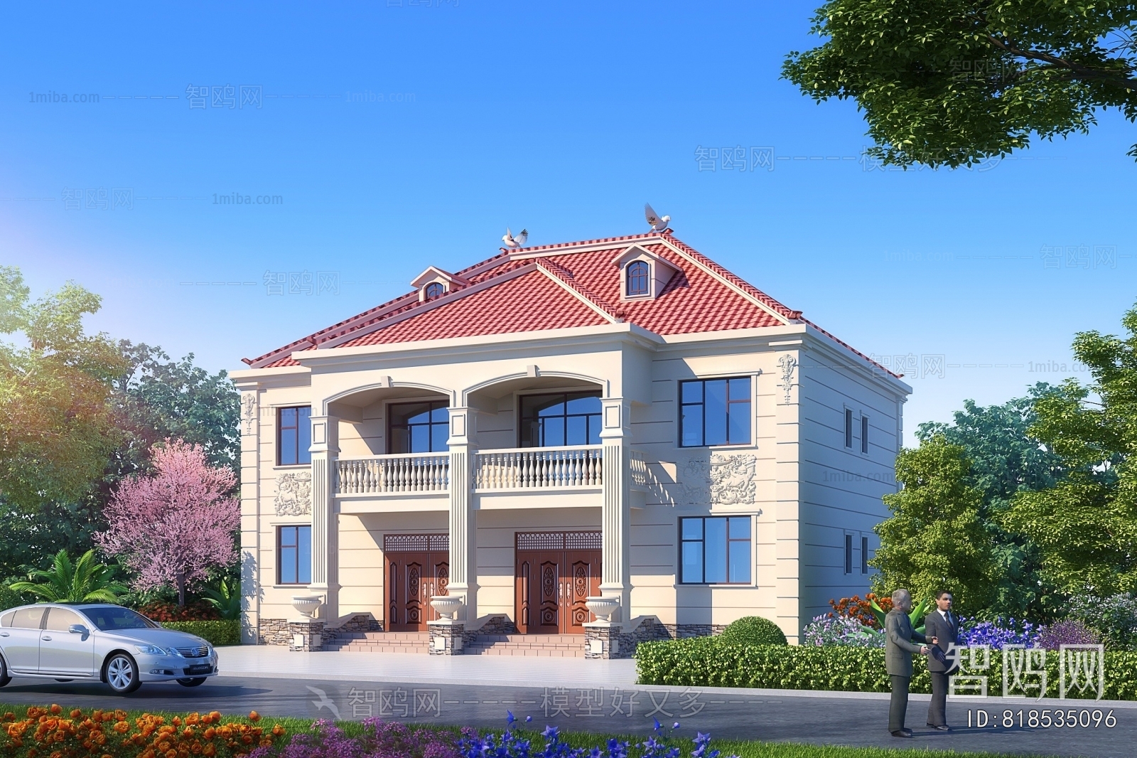 Simple European Style Double Townhouse