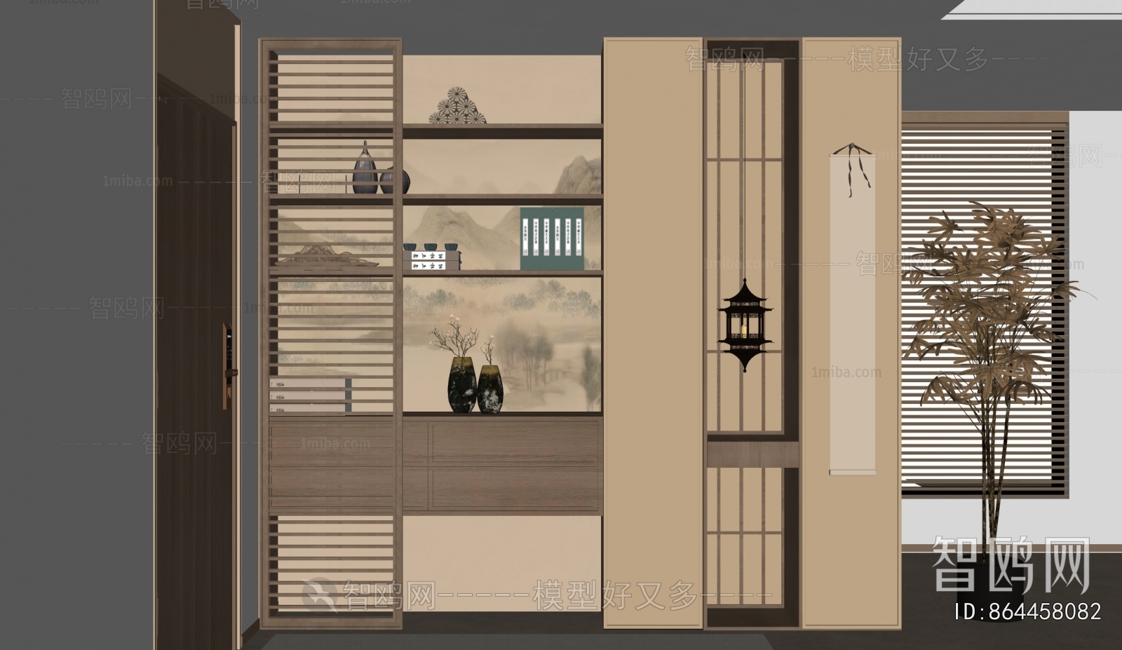 New Chinese Style Entrance Cabinet