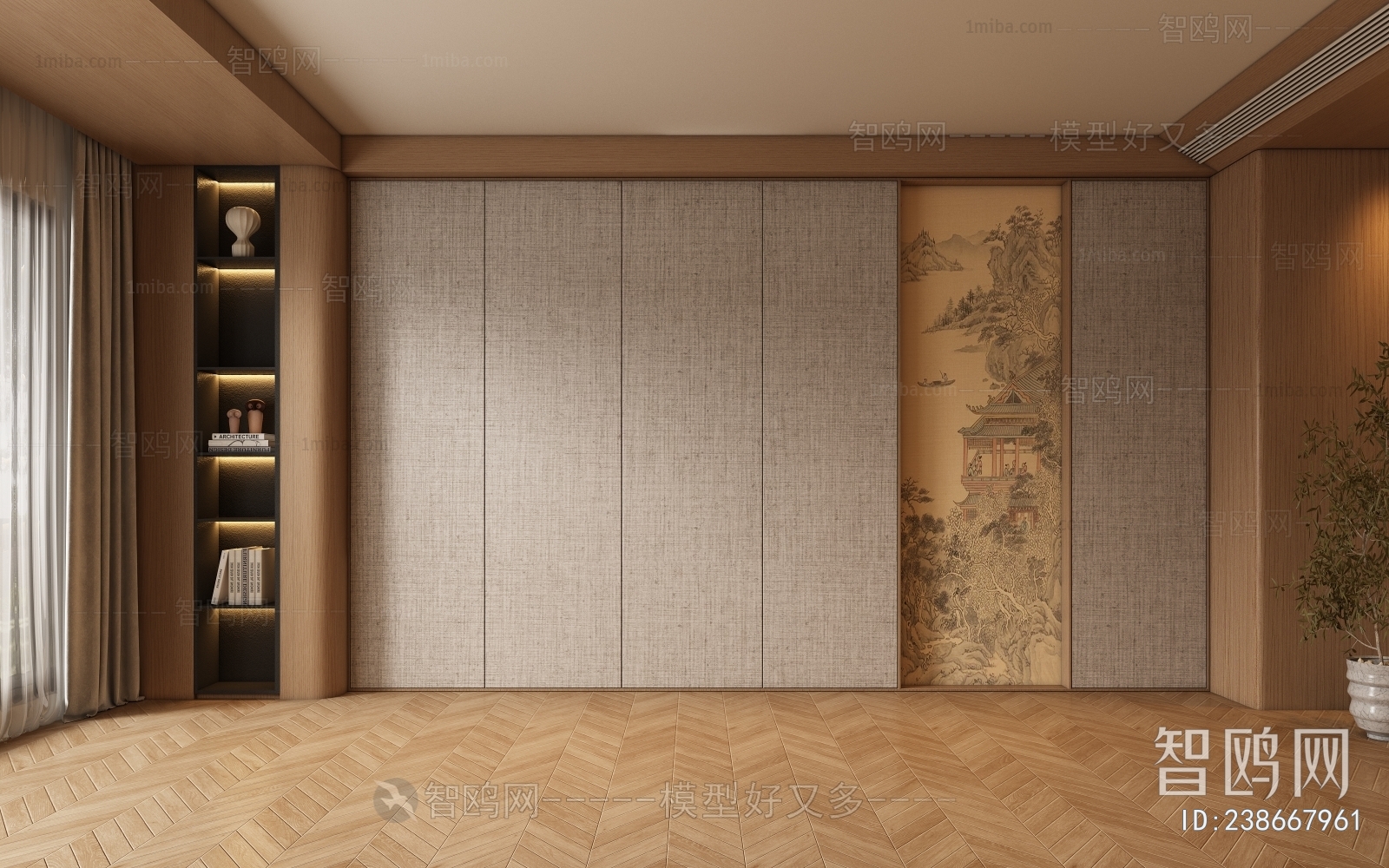 New Chinese Style TV Wall