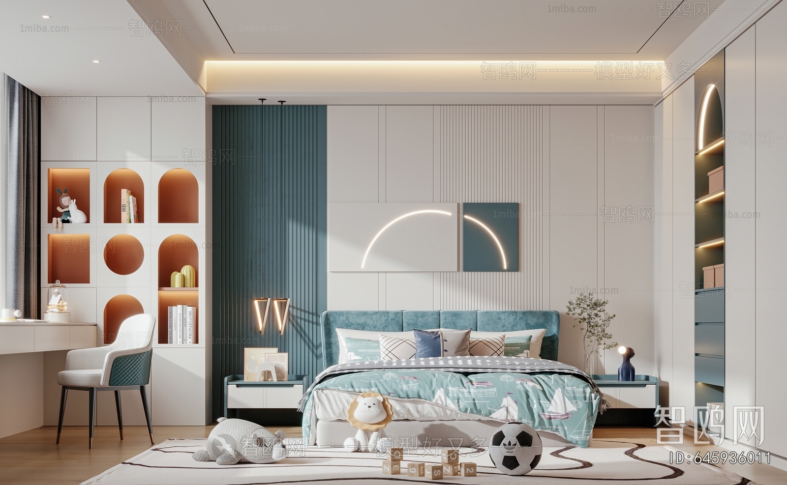 Modern Boy's Room And Son's Room