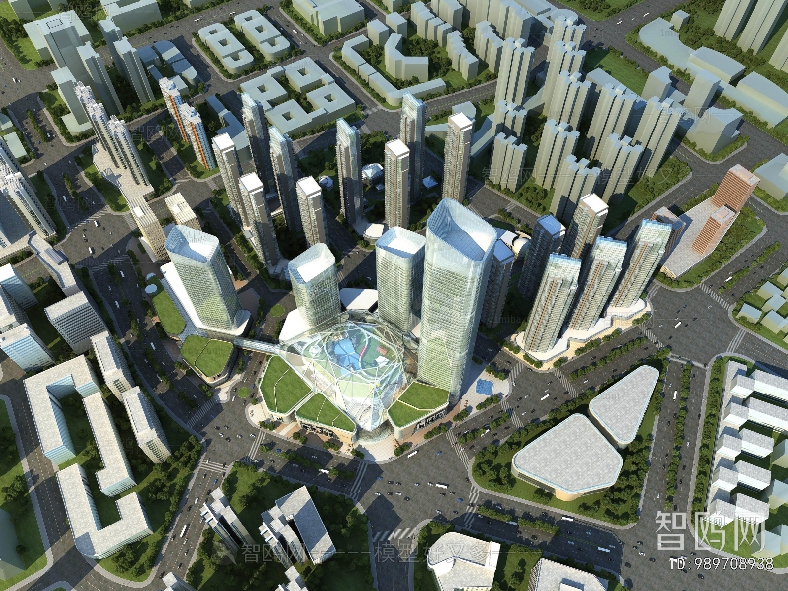 Modern Architectural Bird's-eye View Planning