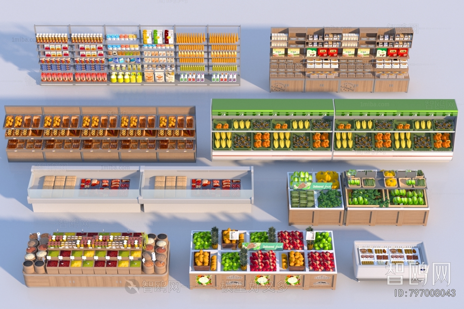 Modern Supermarket Shelf