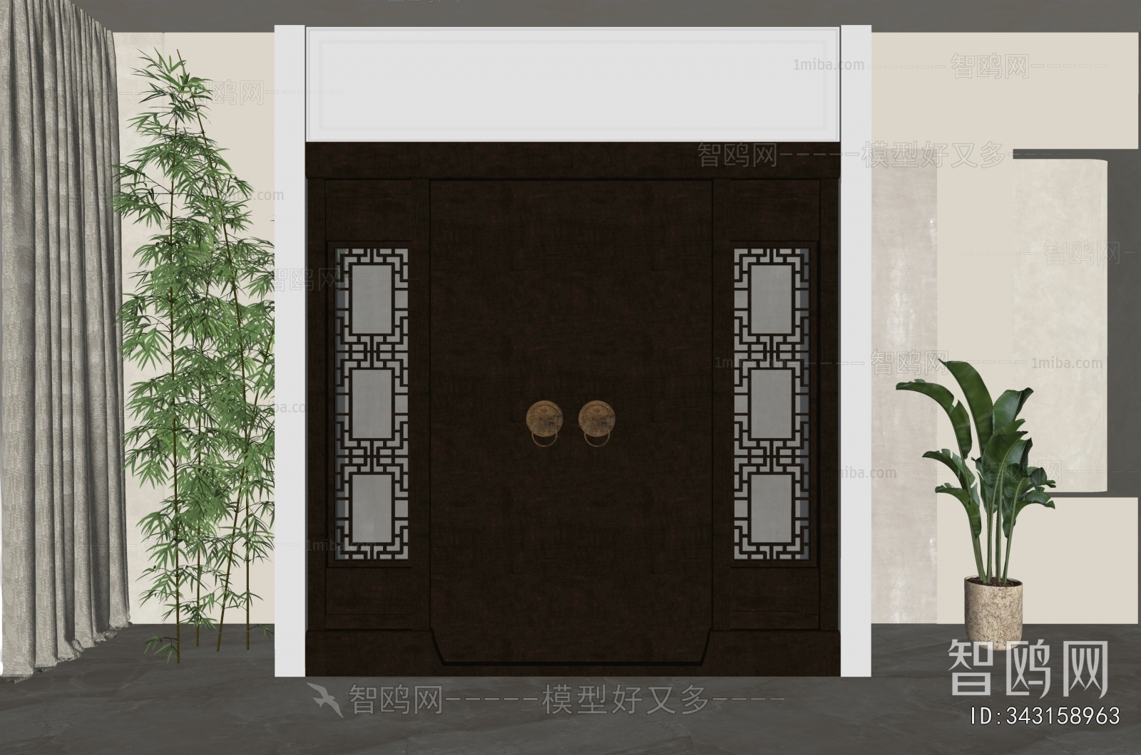 New Chinese Style Double Door