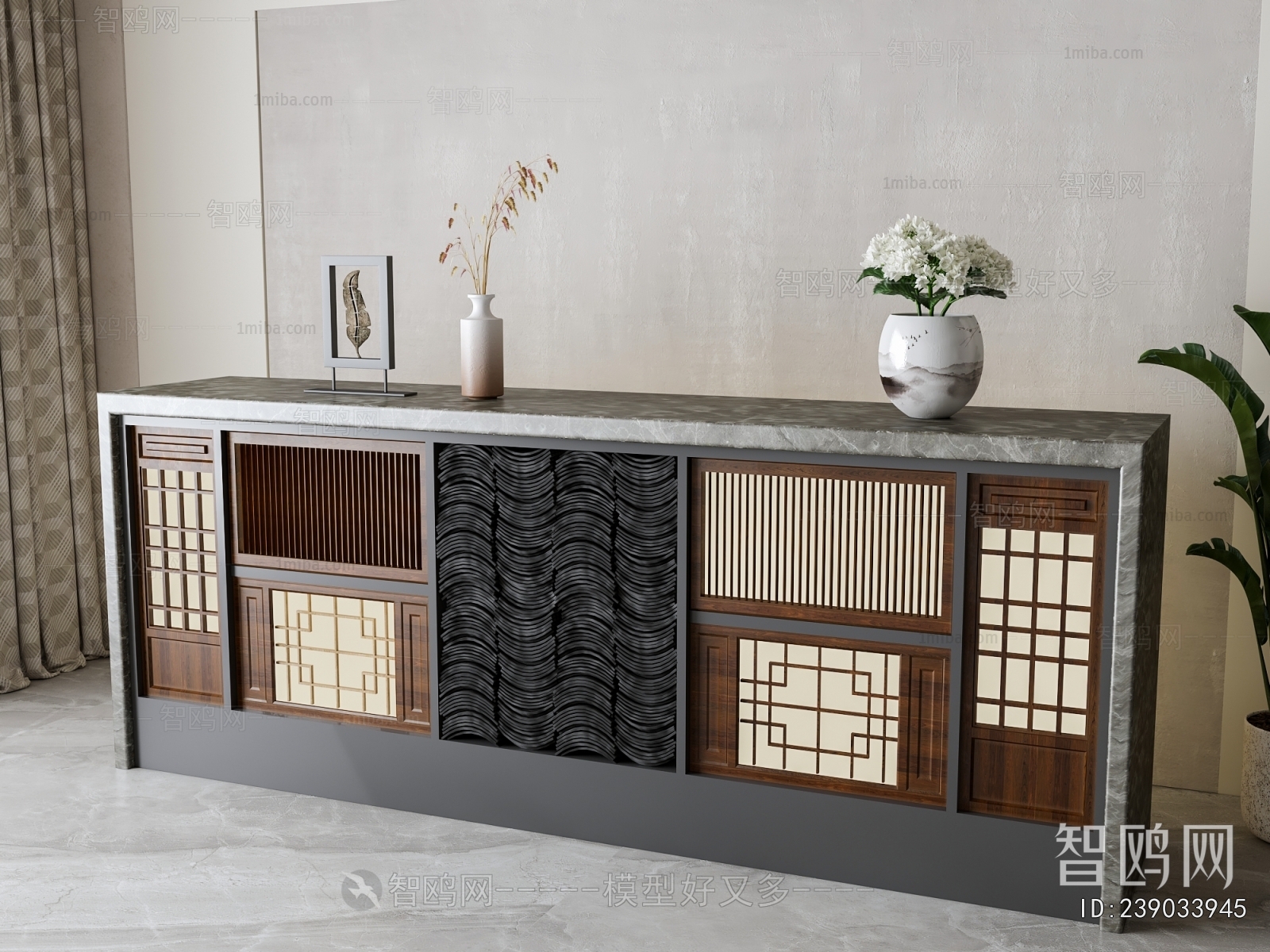New Chinese Style Reception Desk