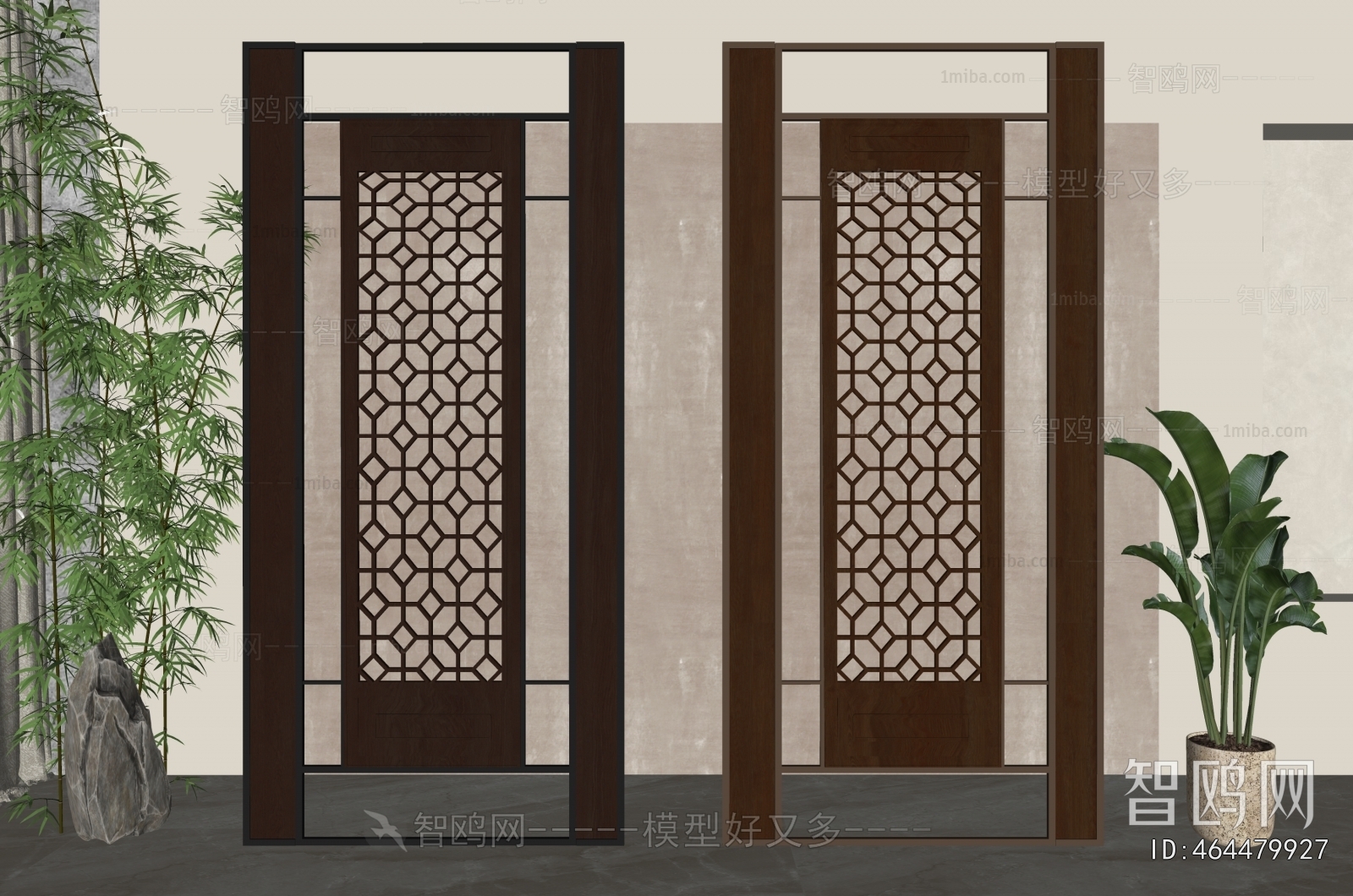 New Chinese Style Wooden Screen Partition