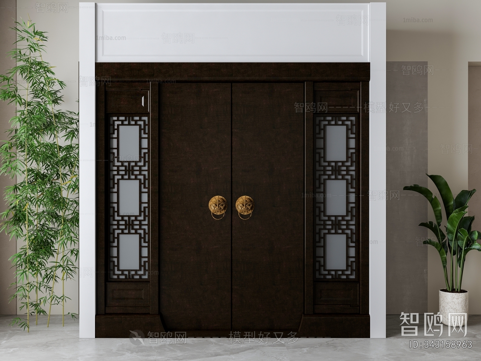 New Chinese Style Double Door