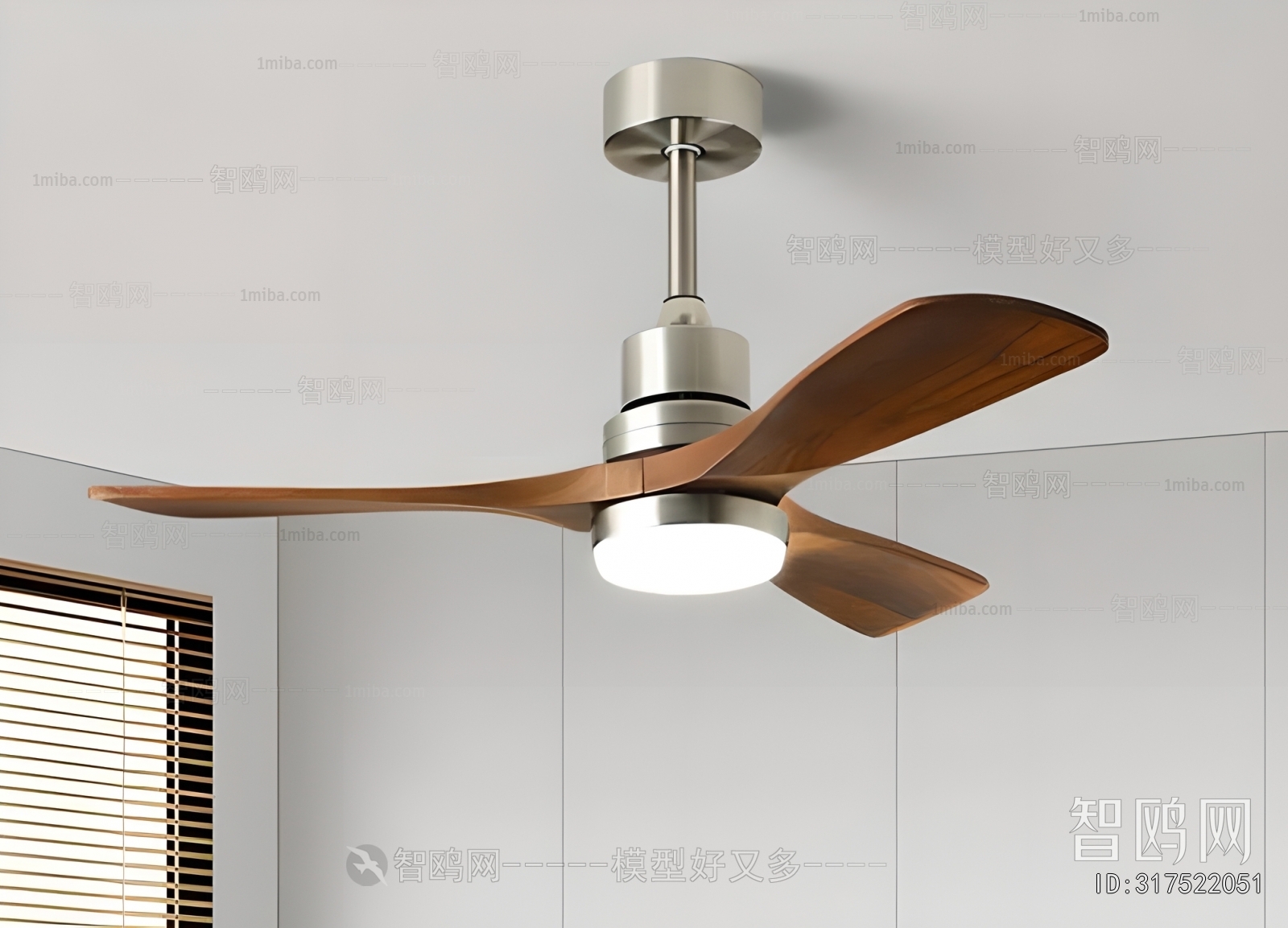 现代中古风风扇吊灯