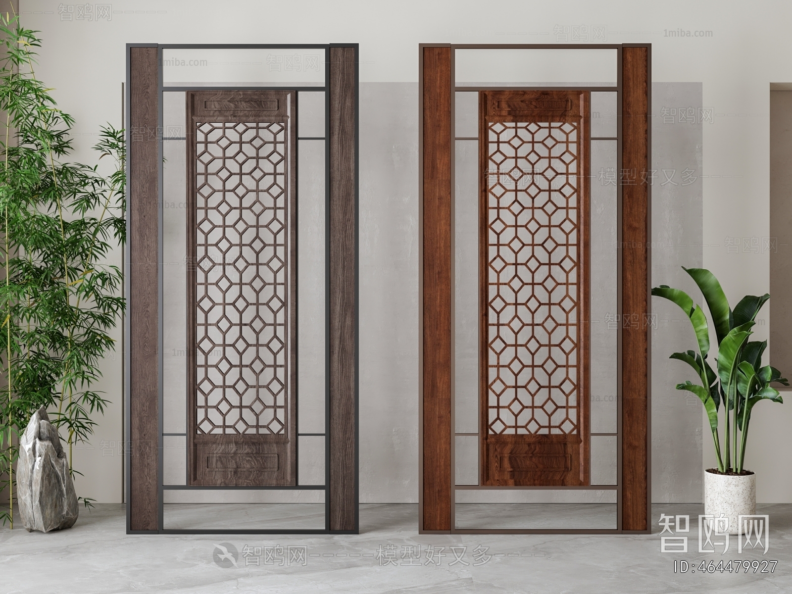 New Chinese Style Wooden Screen Partition