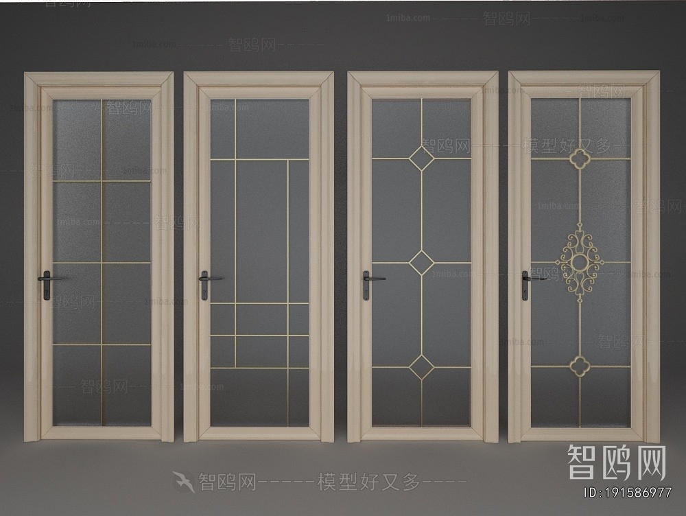 Simple European Style Single Door