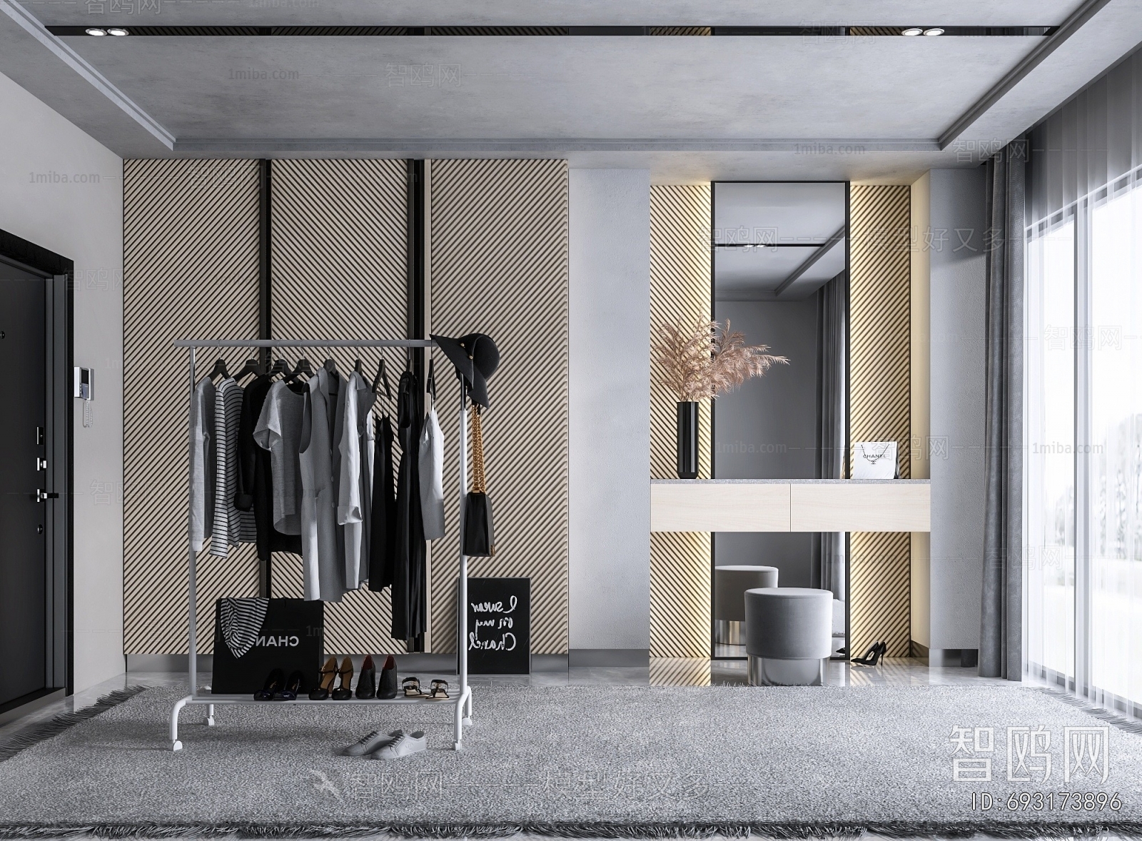 Modern Clothes Storage Area