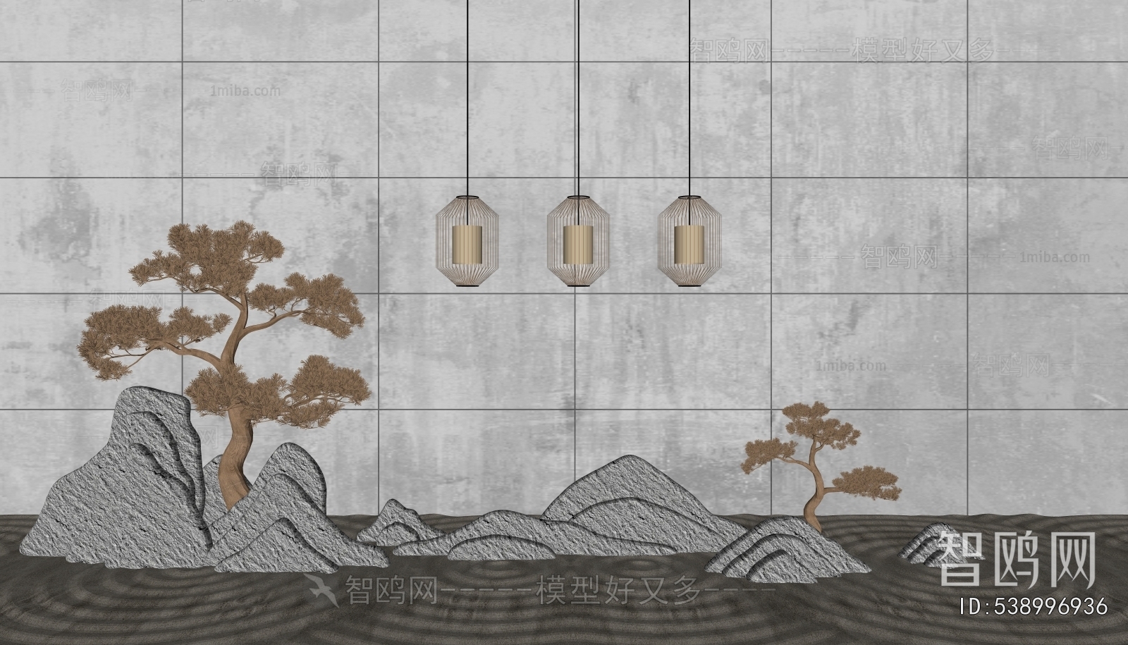 New Chinese Style Rockery Waterscape