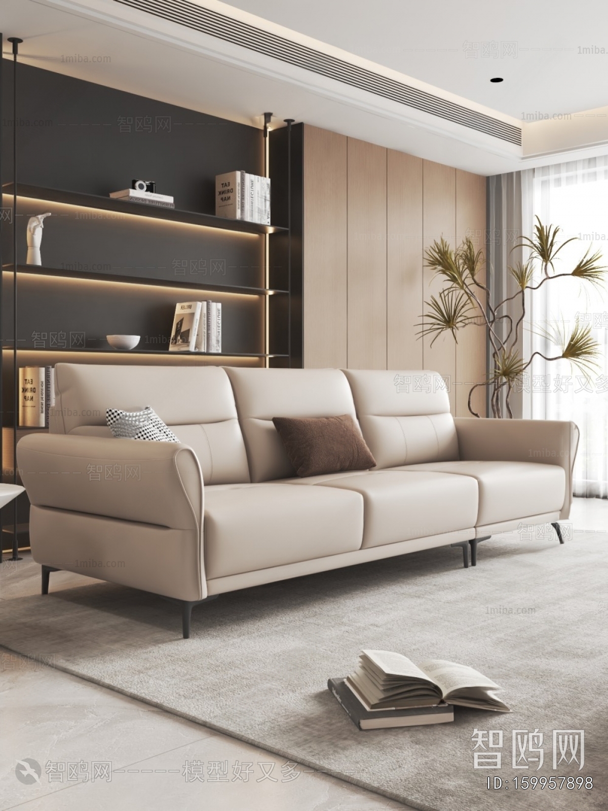 Modern Three-seat Sofa