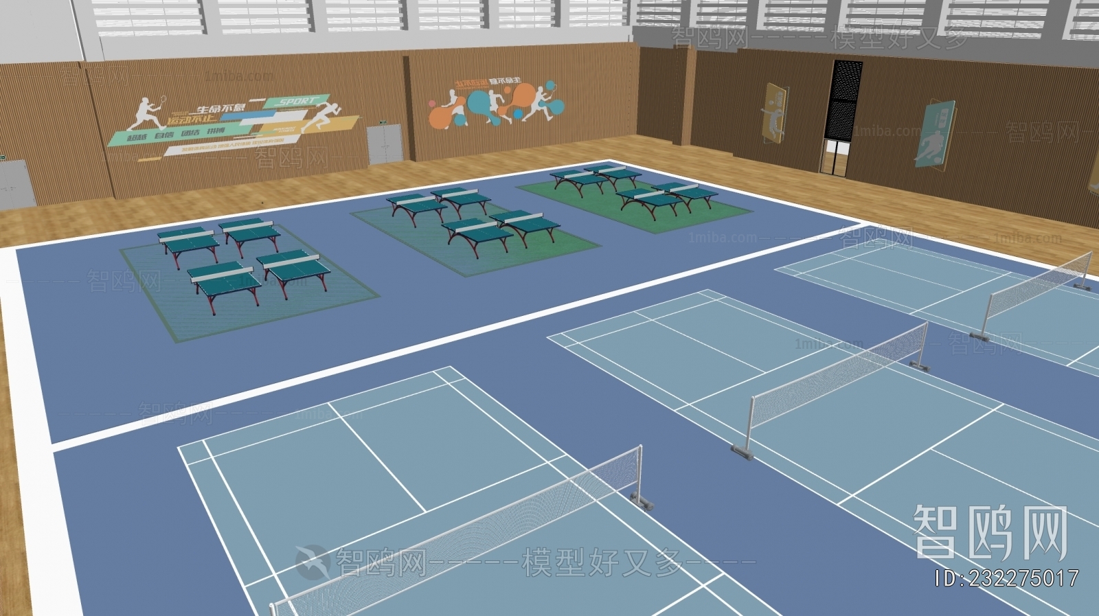 Modern Indoor Badminton Court