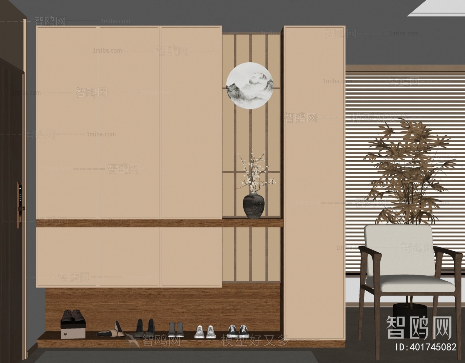 New Chinese Style Shoe Cabinet