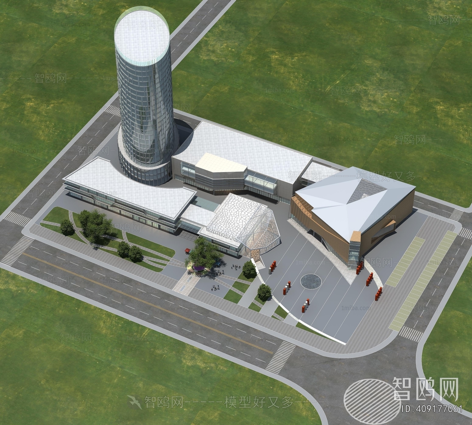 Modern Architectural Bird's-eye View Planning