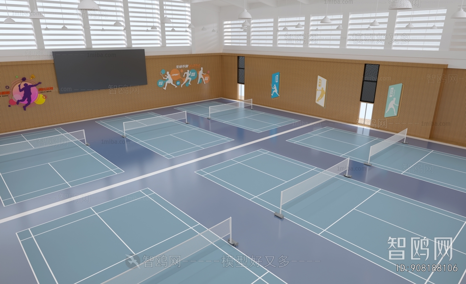 Modern Indoor Badminton Court