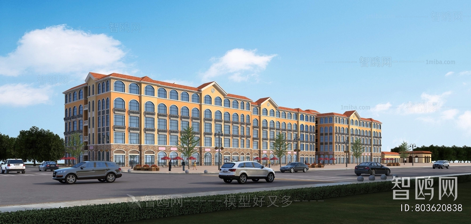 Simple European Style Commercial Street