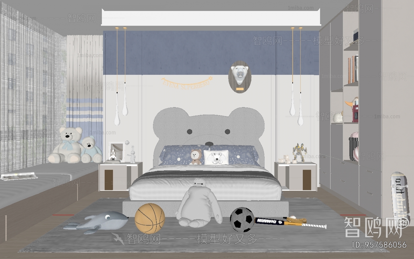Modern Boy's Room And Son's Room