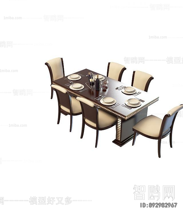 European Style Dining Table And Chairs