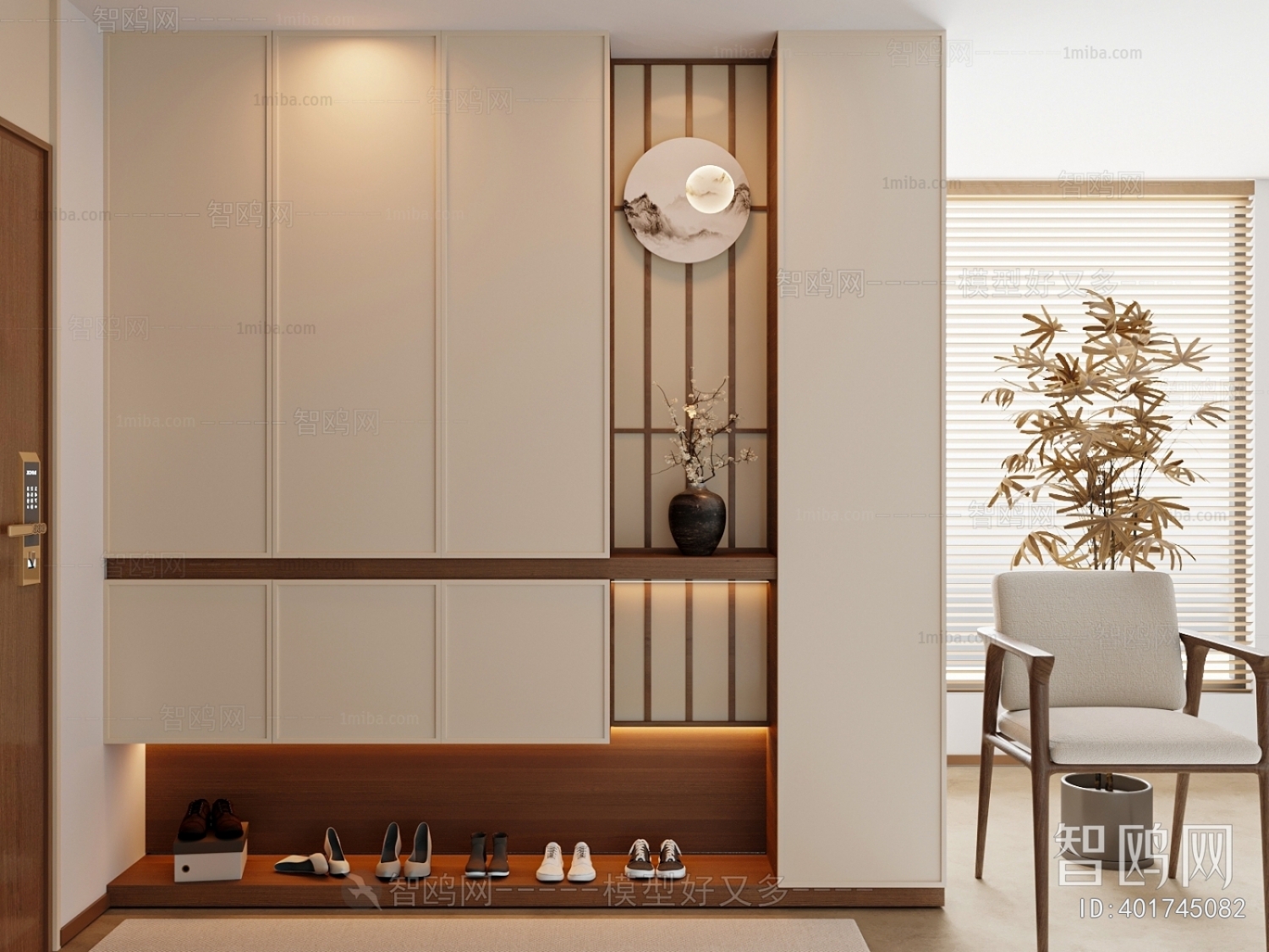 New Chinese Style Shoe Cabinet