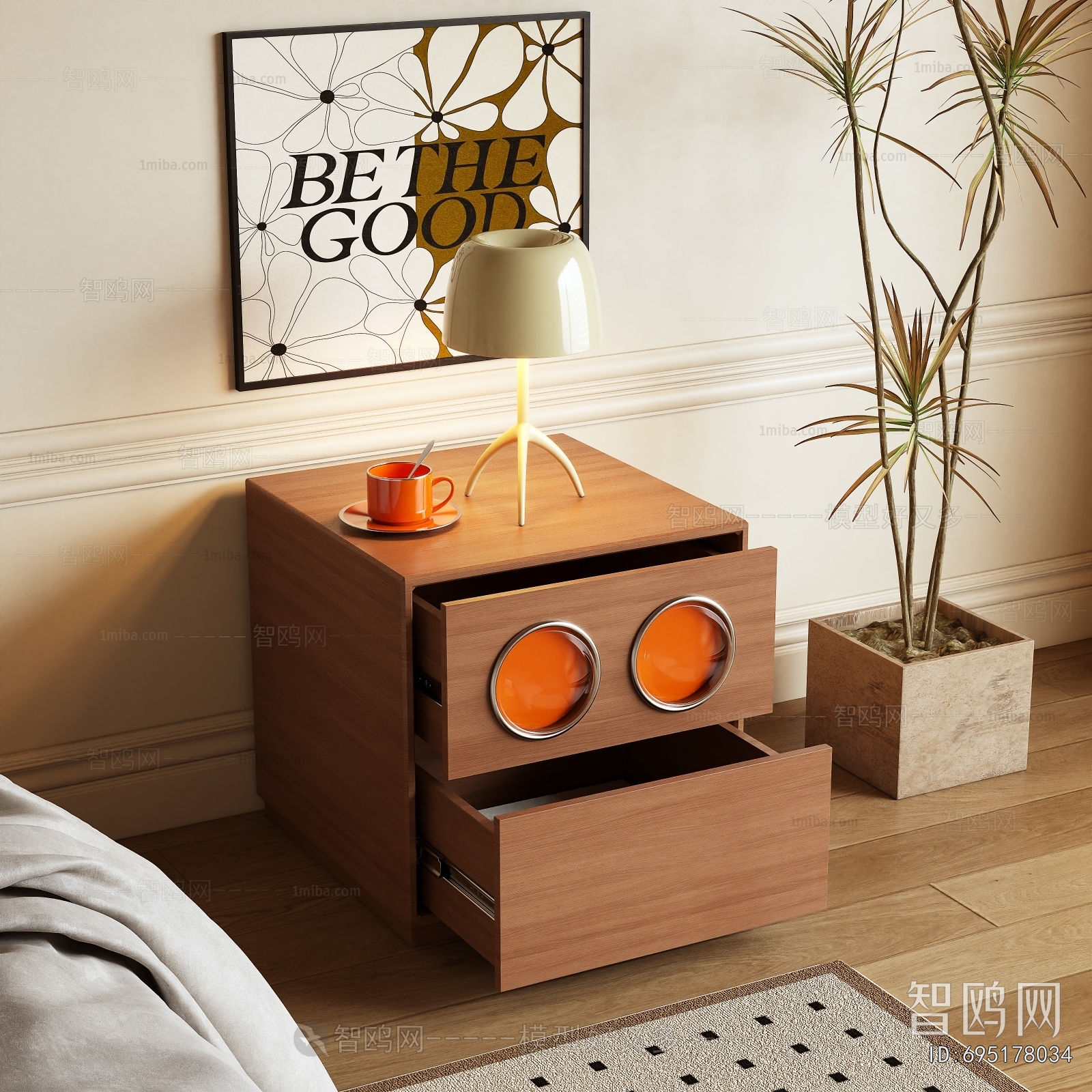 Modern Bedside Cupboard