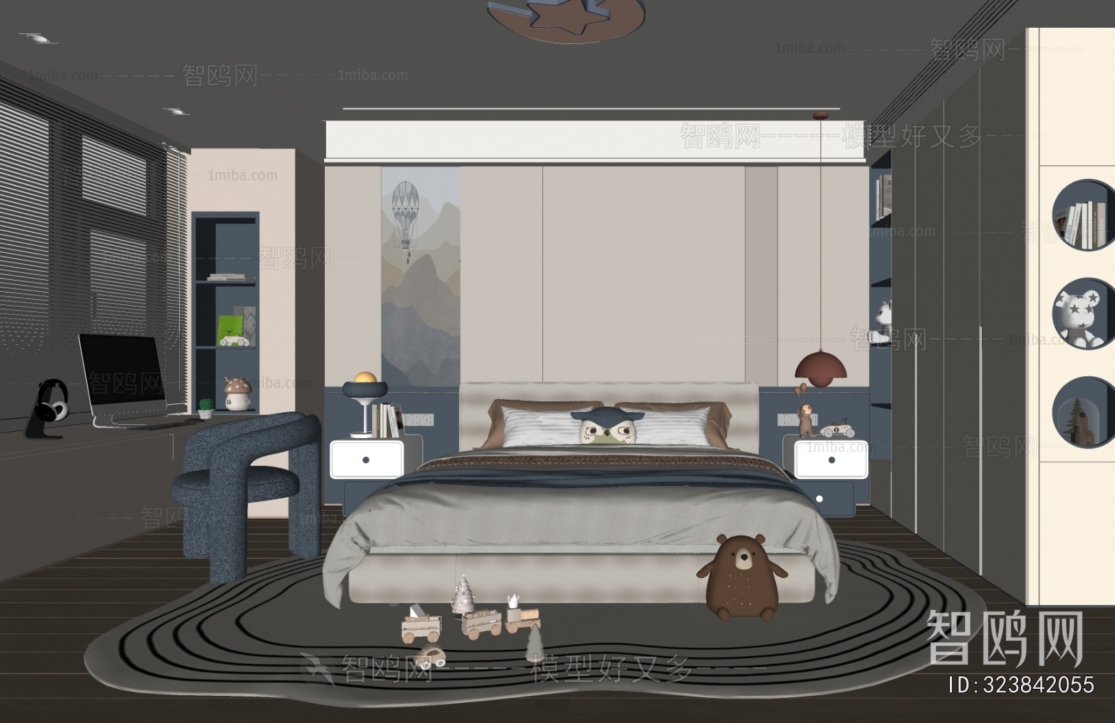 Modern Boy's Room And Son's Room