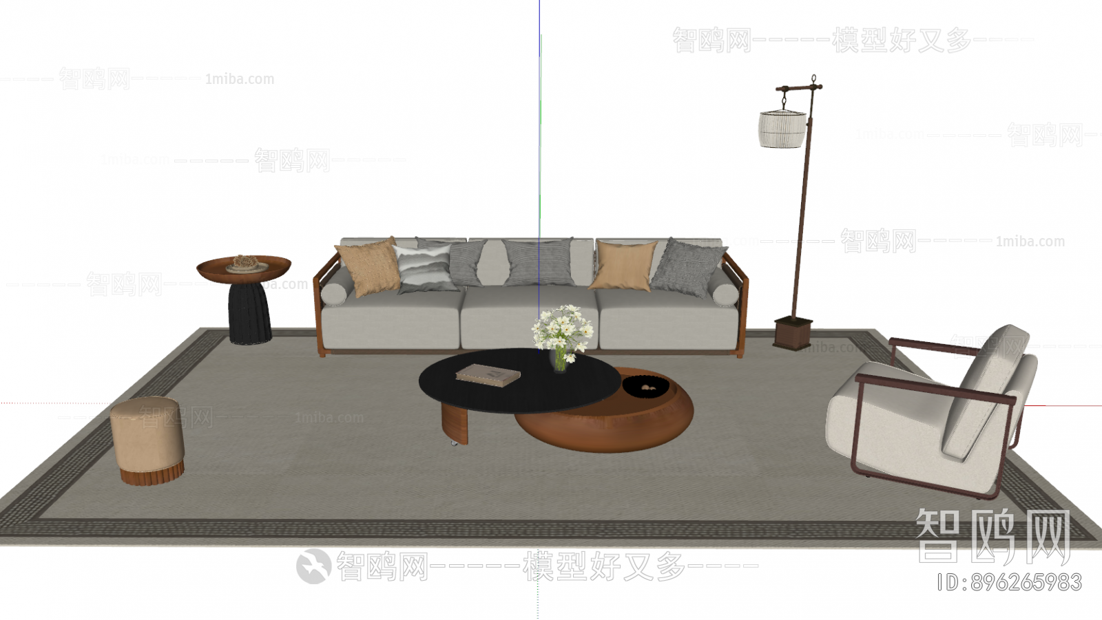 New Chinese Style Sofa Combination