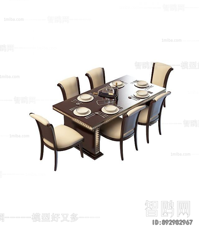 European Style Dining Table And Chairs
