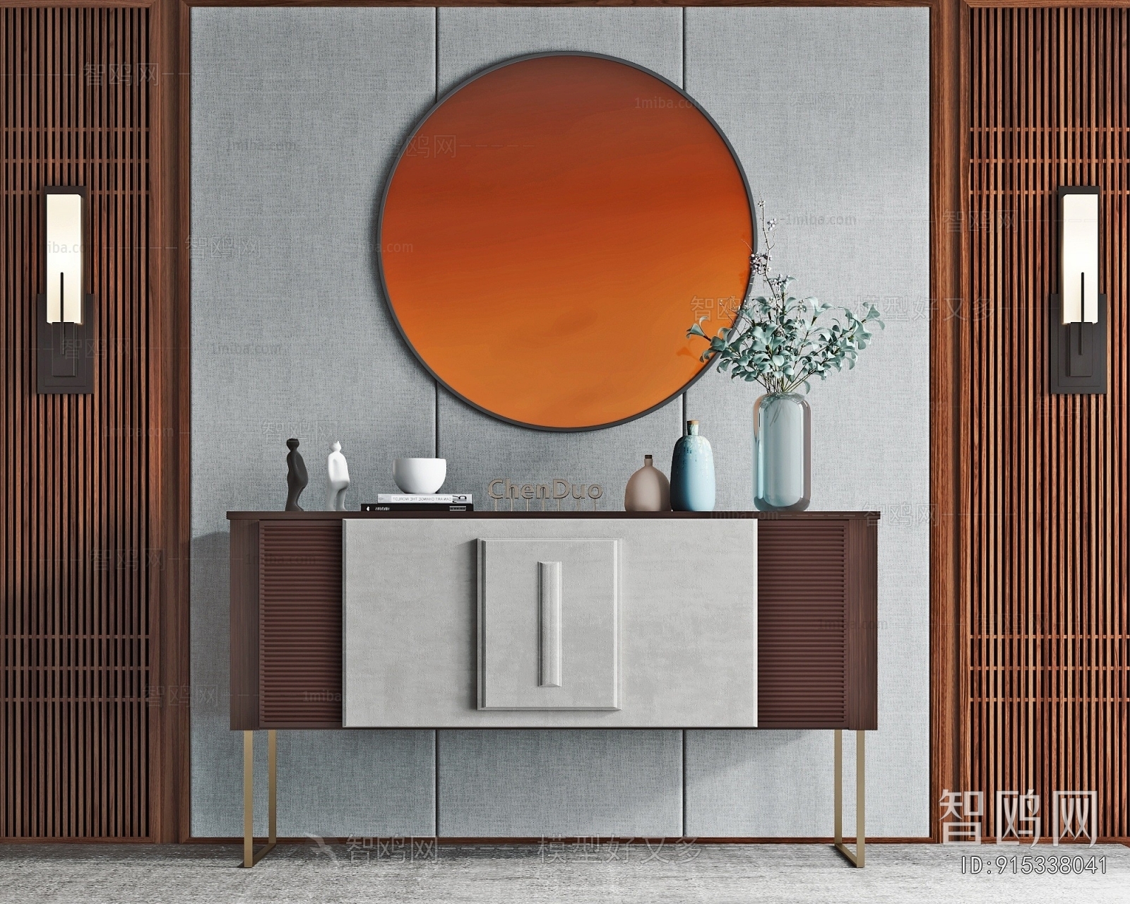 New Chinese Style Entrance Cabinet