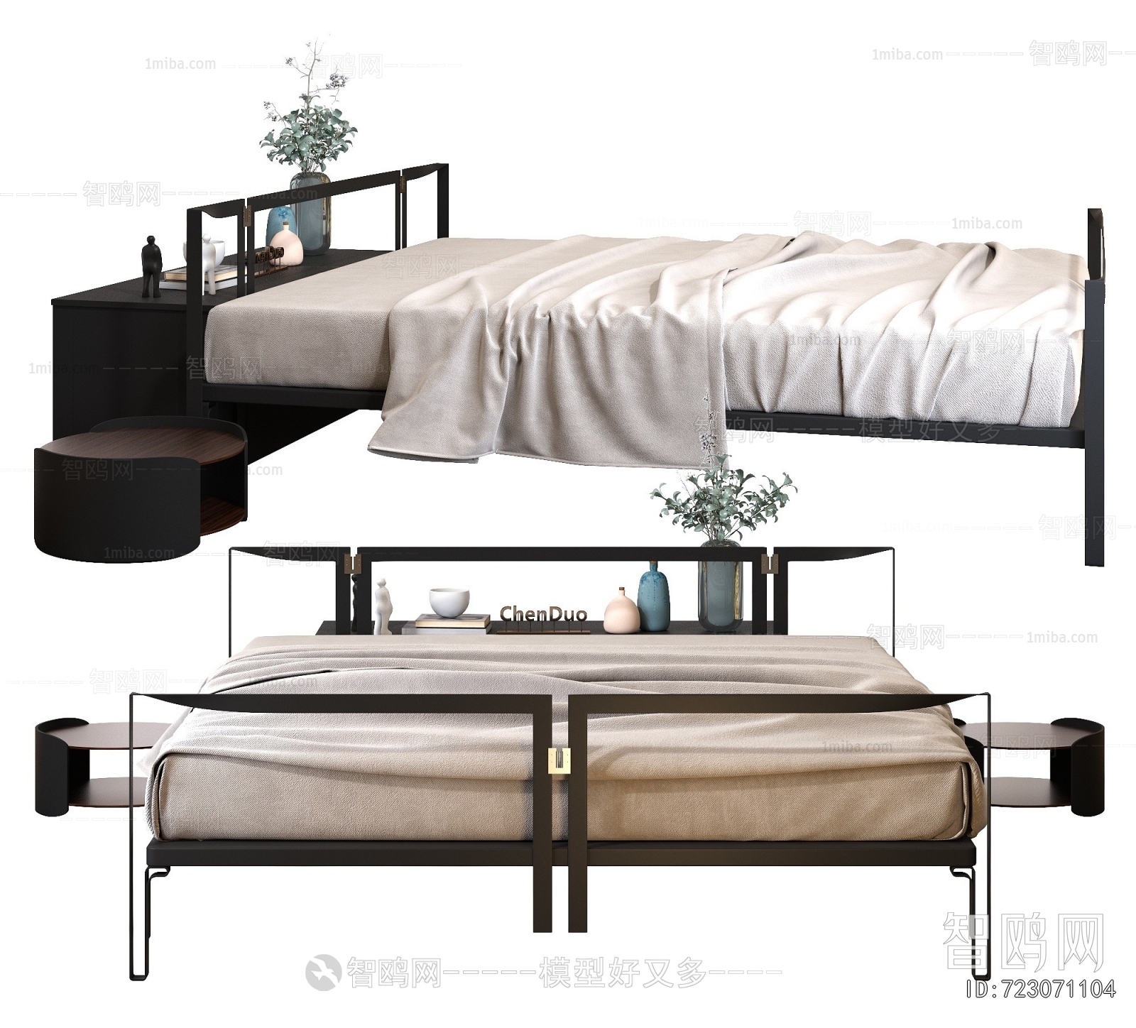 New Chinese Style Double Bed
