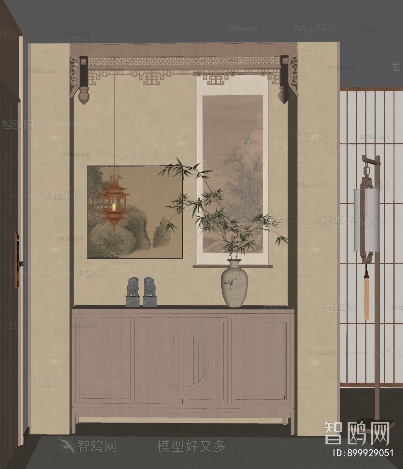 New Chinese Style Shoe Cabinet