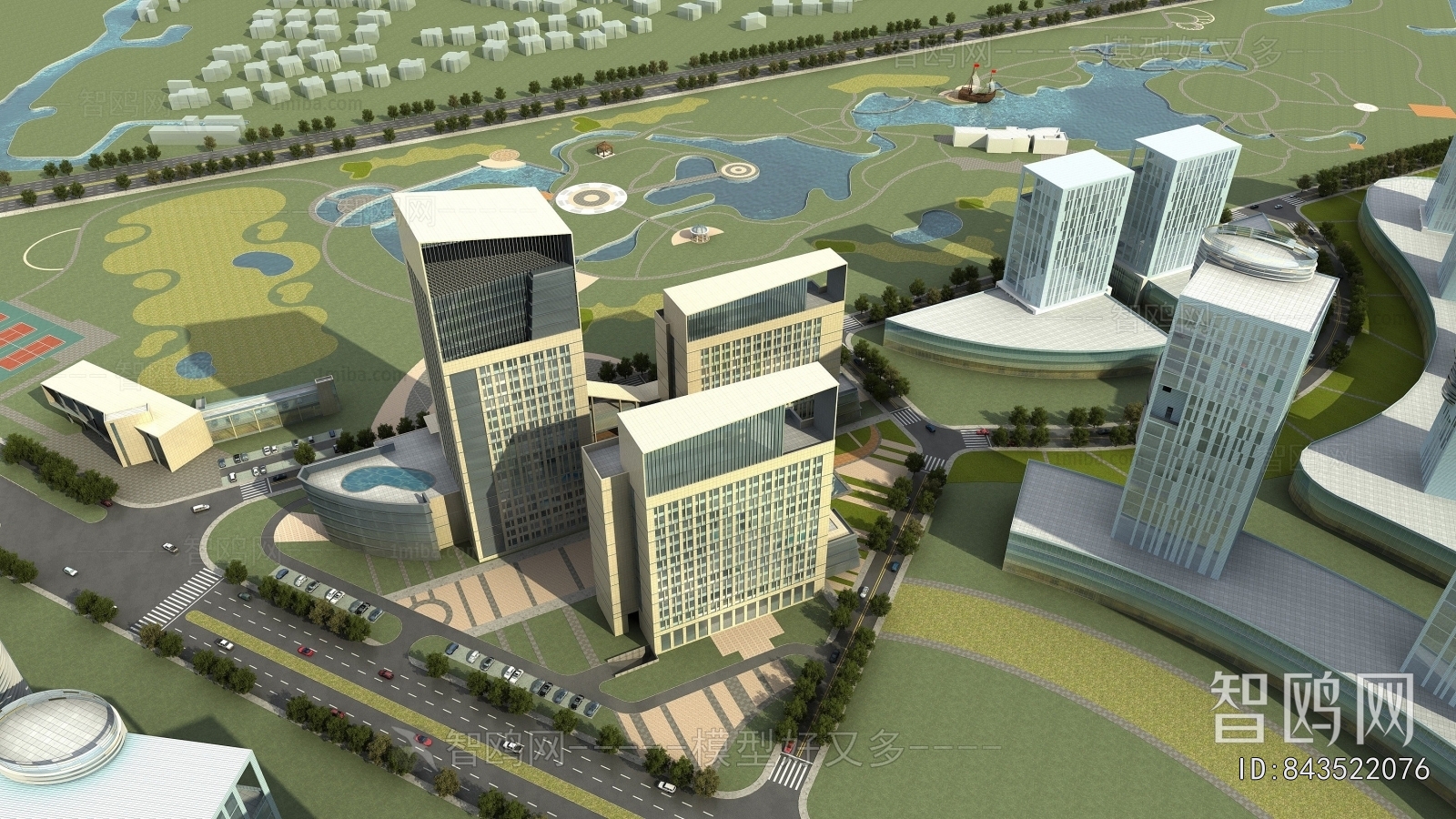 Modern Architectural Bird's-eye View Planning