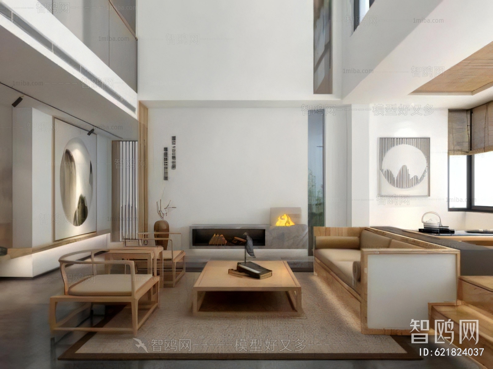 New Chinese Style A Living Room