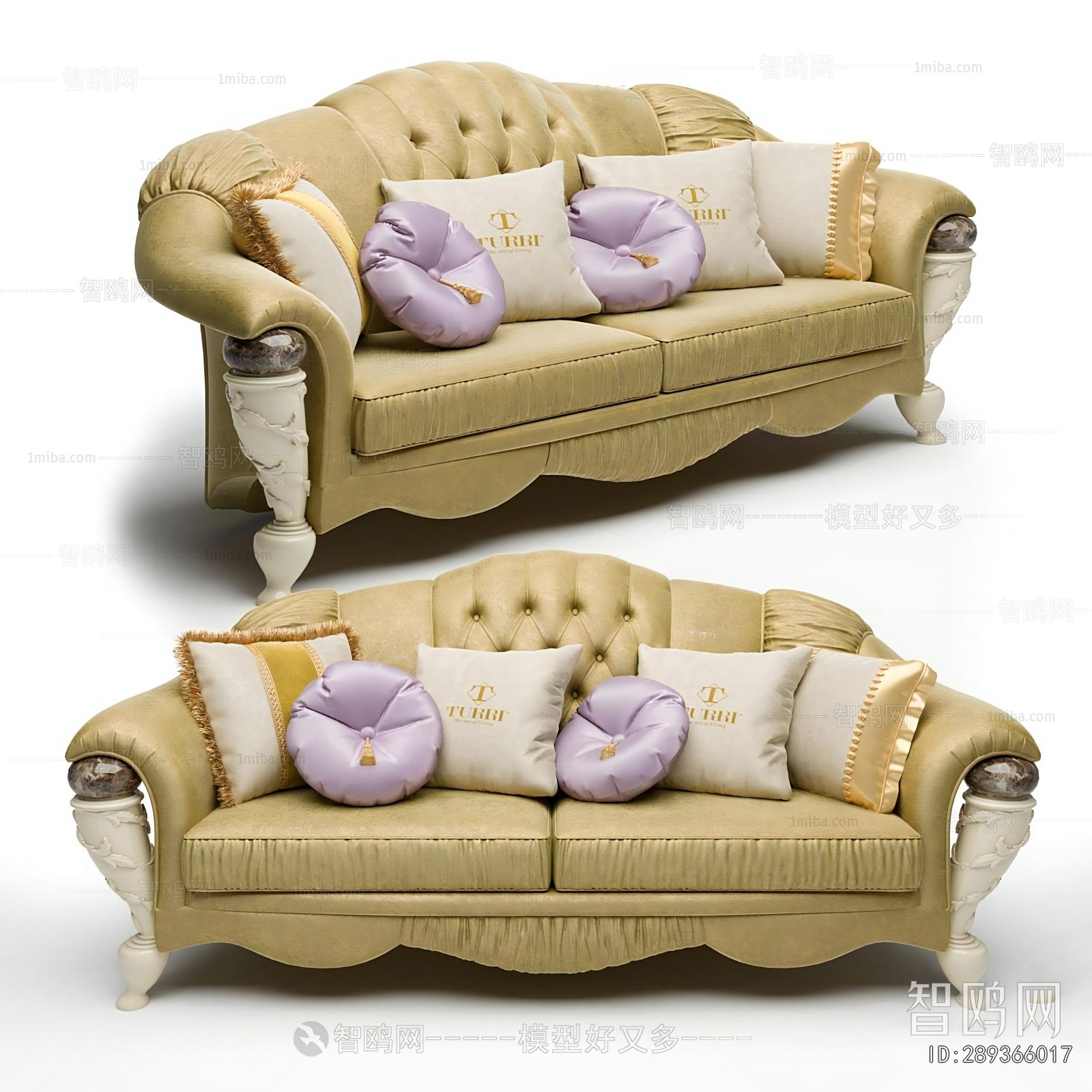Simple European Style A Sofa For Two