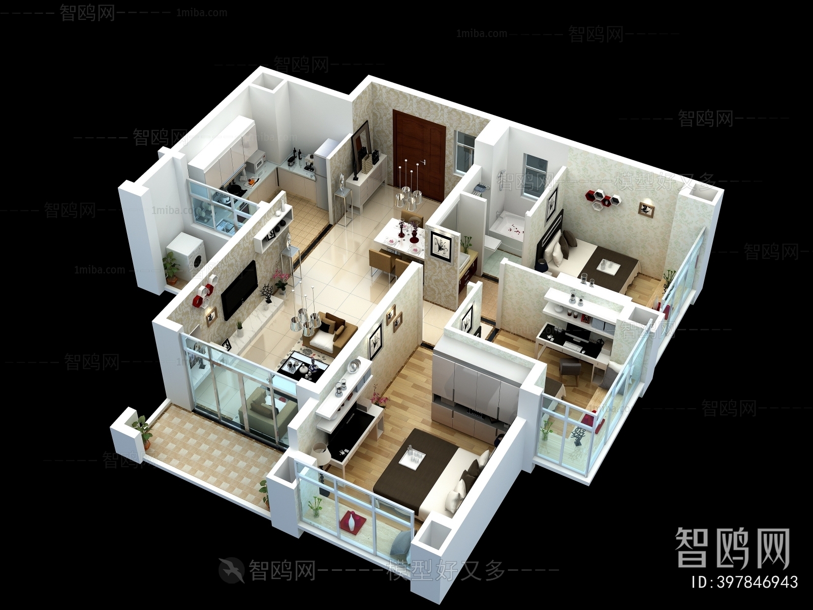 Modern A Bird's-eye View Of Home Decoration